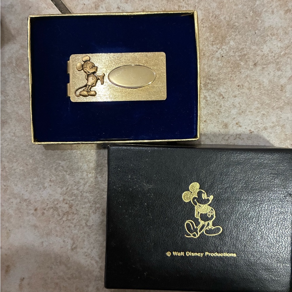 Mickey Mouse Gold Tone Money Clip